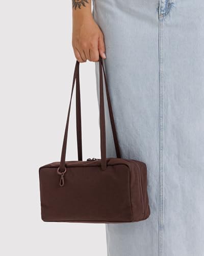 Nylon Bowler Bag with Charm Loops - Coffee