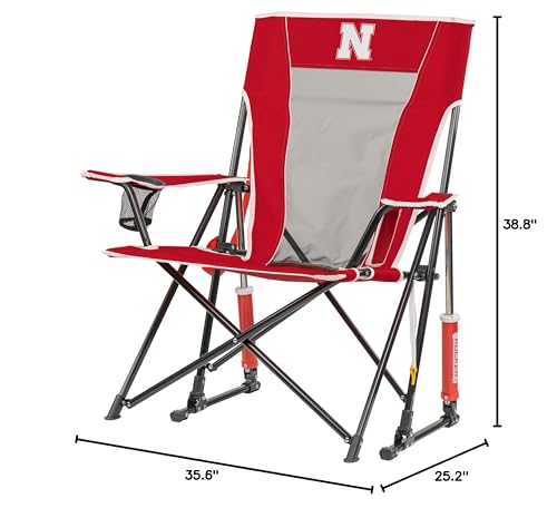 Comfort Pro Rocker Camping Chair - Nebraska Cornhuskers