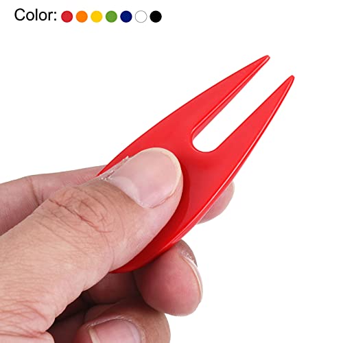 Golf Divot Tool with Ball Marker - Lightweight Plastic, Yellow