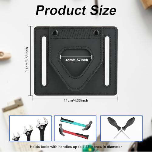 Spud Wrench Holder, Heavy-Duty Leather Tool Holder with Tucked Tunnel Loop Design, Tool Organizer
