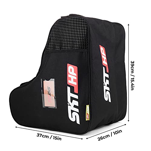 Roller Skate Bag with Adjustable Shoulder Strap - Black