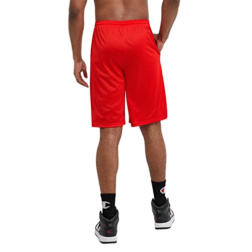 Men's Mesh Gym Shorts - Lightweight Athletic Shorts - Standard / Large / Crimson