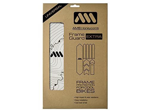 Bike Frame Protector - Universal Fit, 10 Pieces, Tracks Black