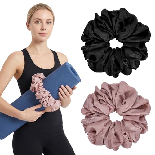 Yoga Mat Scrunchie Strap - Durable Velvet Holder for All Mats