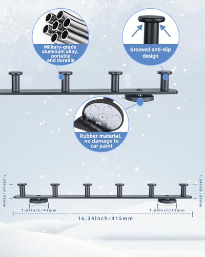 Magnetic Ski & Snowboard Holder | Durable Aluminum Rack with Strong Magnets