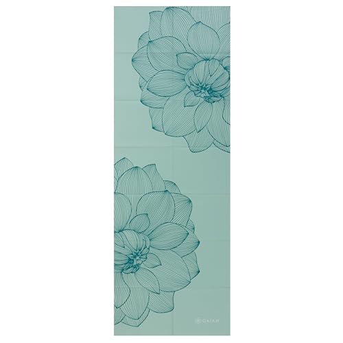 Foldable Yoga Mat - 2mm Thick Icy Paisley Design - 68" x 24"