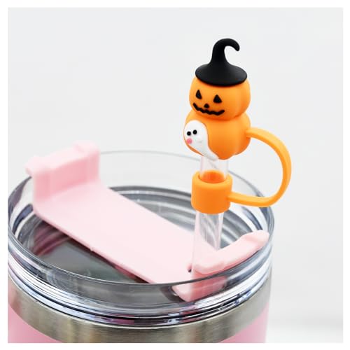 Reusable Straw Cover Caps for 30/40oz Tumblers - 10mm Halloween Set D