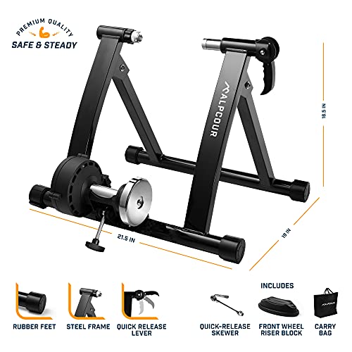Bike Trainer Stand for Indoor Riding - Portable Magnetic Resistance