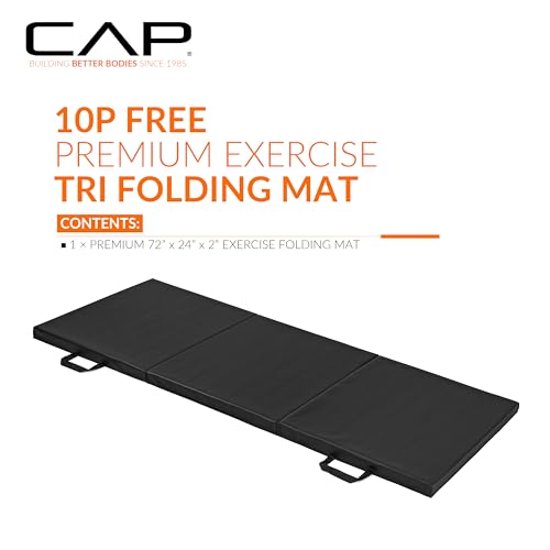Folding Exercise Mat – Extra Thick 2-Inch Foam for Gymnastics, Yoga, Home Workouts – 72"L x 24"W – Durable & Non-Toxic