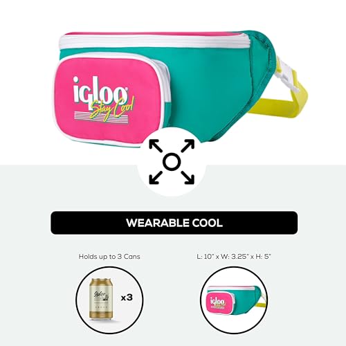 Insulated Fanny Pack Cooler - Retro Crossbody Bag for Travel