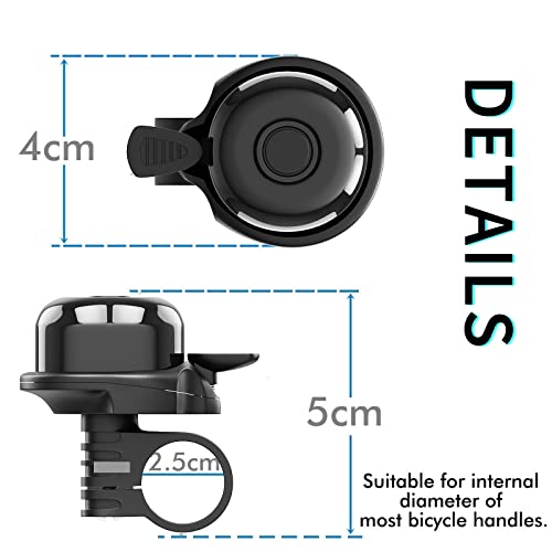 2 Pack Classic Bike Bell,Loud Crisp Clear Sound for Adult Kids
