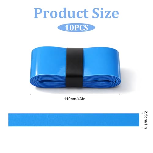 10 Pack Tennis Grip Tape - Precut Anti-Slip Racket Overgrips