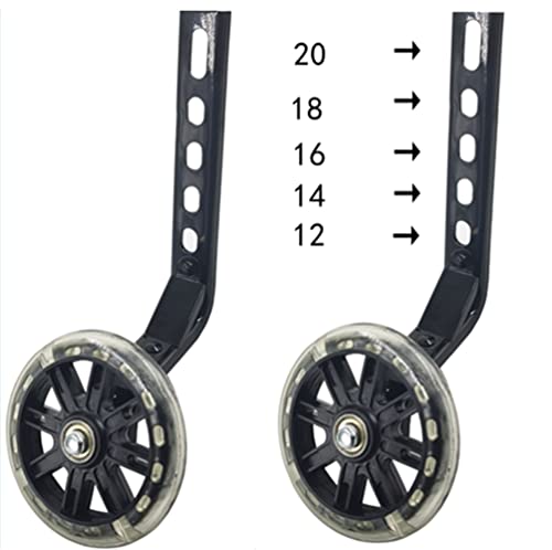 Children's Bicycle Training Wheels - Black, 12-20 Inch Single Speed