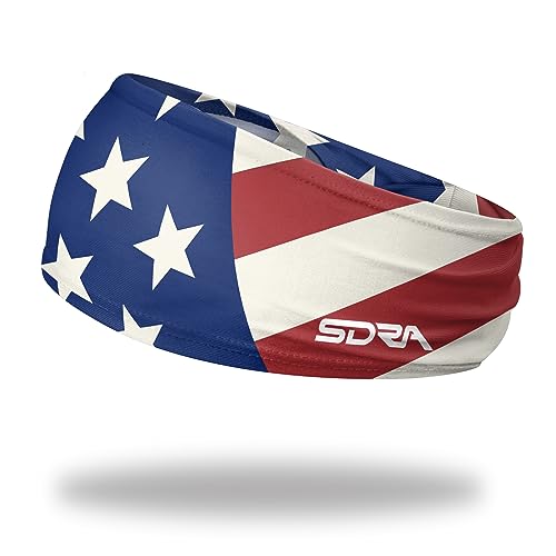 USA Tapered Flag Headband - Non-Slip Sweatband for Sports