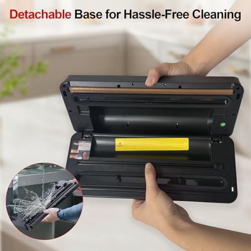 DSKiley Grey Vacuum Sealer Machine for Food Preservation, 80kPa Powerful Suction