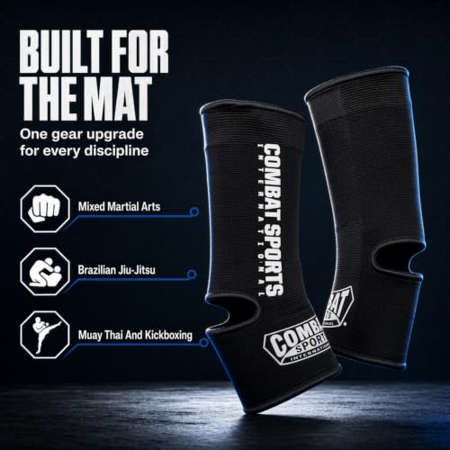 Combat Sports Muay Thai & MMA Ankle Support Sleeves - One Size, Red