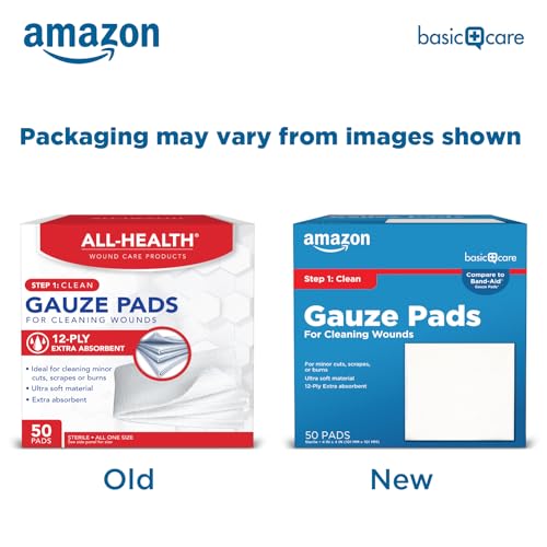 Sterile Gauze Pads 4x4" - Extra Absorbent Wound Dressing, 50 Count