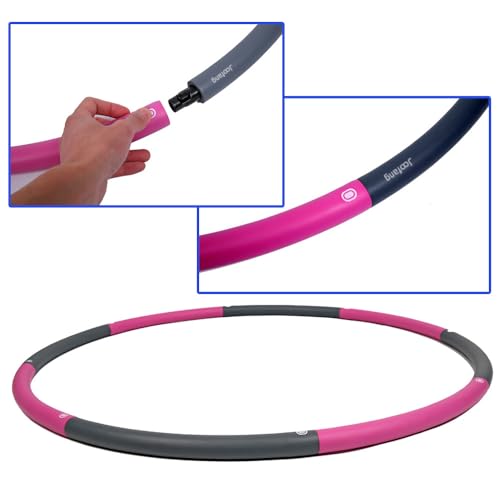 40in Adjustable Weighted Hula Hoop for Adults - Black Gray