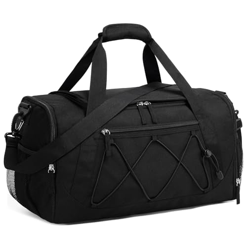 18-Inch Gym Duffel Bag with Shoe Compartment - 27L Water-Resistant