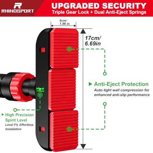 Pull Up Bar for Doorway - Non-Slip Chin Up Bar - Red