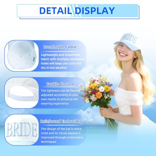 Bride Trucker Hat Blue - Bride-To-Be Party Hat & Accessories