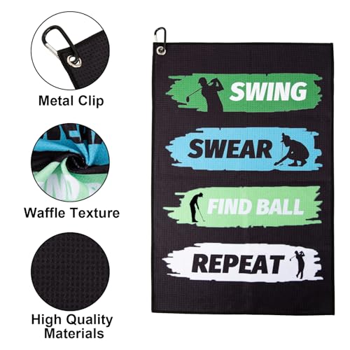 Funny Golf Towels - Super Absorbent Waffle Microfiber - Golf#3