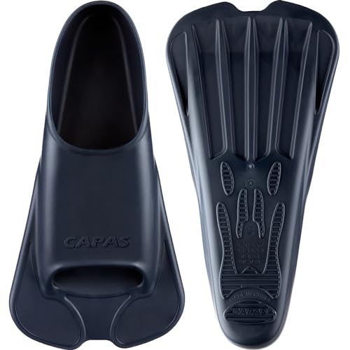 CAPAS XL Swim Training Fins for Men & Women Navy Short Blade Pool Lap