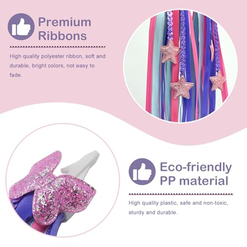 Kids Bike Streamers - Purple Handlebar Ribbons Tassels