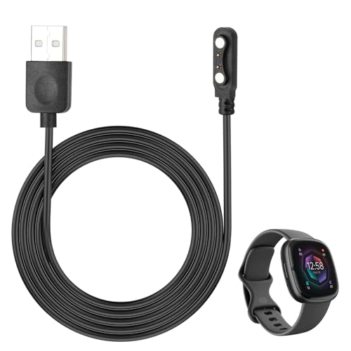 Smart Watch Charger Cable - 2 Pin USB Cord, 4mm Contact