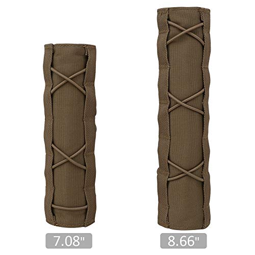 Tactical Airsoft Suppressor Cover - 8.66 Inch Nylon - CB