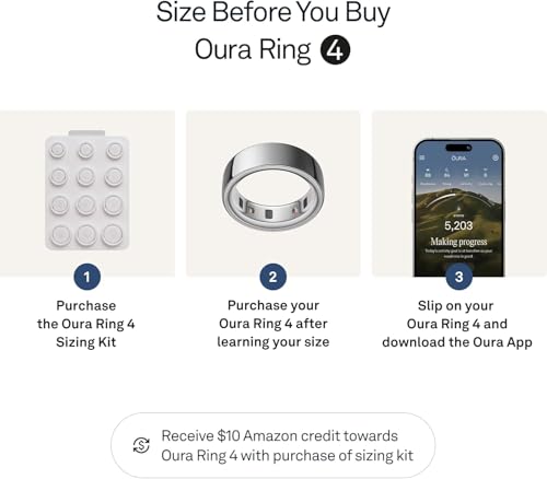 Smart Ring 4 - Silver - Size 8 | Health Tracker with 8 Days Battery Life
