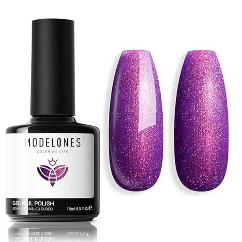 Chameleon Gel Nail Polish - 15ml Purple Shimmer Color Changing Polish