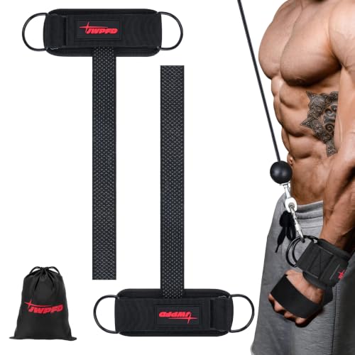 JWPFD Black M Lifting Straps with D Ring for Weightlifting, Cable Machine, Wrist Support