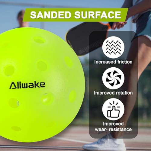Durable Outdoor Pickleball Balls - USA Approved, 40 Holes