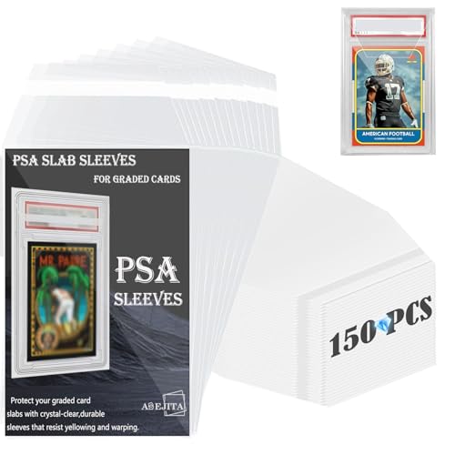 150 Pack PSA Slab Sleeves - Ultra Clear, Dust-Proof, Acid-Free