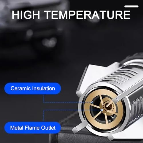 Windproof Camping Torch Lighter - Adjustable Flame, Refillable