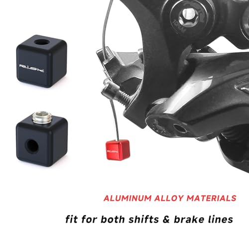 Bike Cable End Caps - Durable Aluminum Alloy - Black
