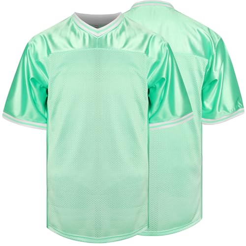 Blank Football Jerseys - Mesh Athletic Sports Uniform - X-Large Apple Green
