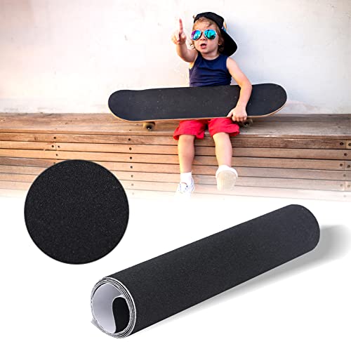 Anti-Slip Grip Tape for Skateboards - Waterproof, 9 x 33 in, Black