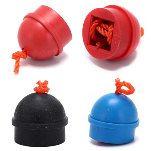 4-Pack Pool Chalk Holder with Cord - Rubber Chalk Organizer