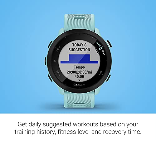 Garmin Forerunner 55 GPS Running Watch - Aqua, Renewed