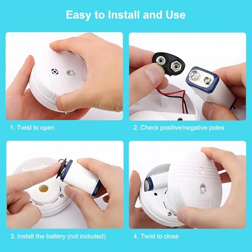 Water Leak Detector 3 Packs, Lound Sound Sensor Alarm, Home Water Flooding Monitor Sink Overflow Monitoring Wet Moisture Alert Pipe Leakage Drip Detection Warning for Basement, Laundry, Bathroom