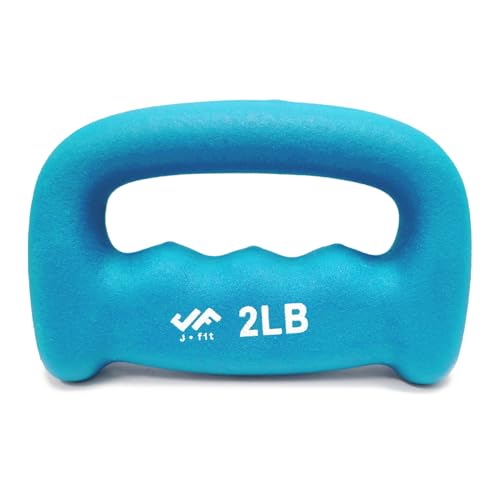 Neoprene D Grip Dumbbell - 2 Pound Single Weight - Ergonomic Design