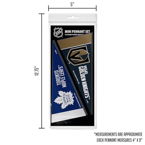 Mini NHL Hockey Pennant Set - 4" x 9" Felt Team Flags