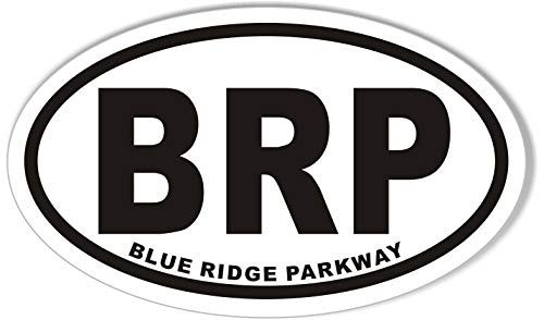 Blue Ridge Parkway Oval Bumper Sticker - 3x5 Durable Design