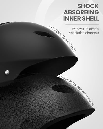 Kelvin Ski Helmet - Adjustable Snowboard Helmet - Black, Large