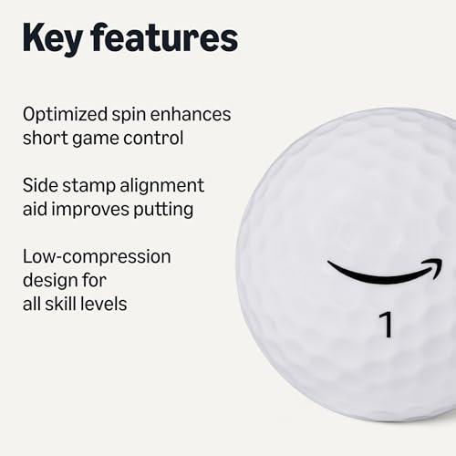Soft Golf Balls - 24-Pack White with Enhanced Control & Alignment Aid
