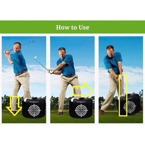 TuhooMall Black Golf Impact Power Smash Bag for Swing Training Waterproof Durable