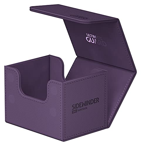 Ultimate Guard Sidewinder 100+ Deck Box for 100 Double-Sleeved TCG Cards Purple with Magnetic Closure