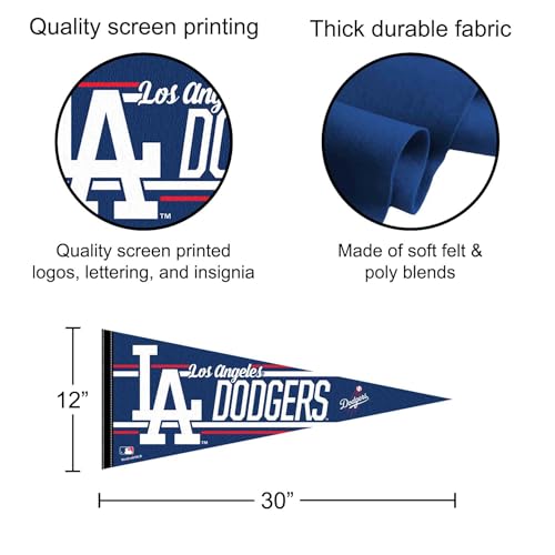 Los Angeles Dodgers Large Felt Pennant - 12x30 Inches